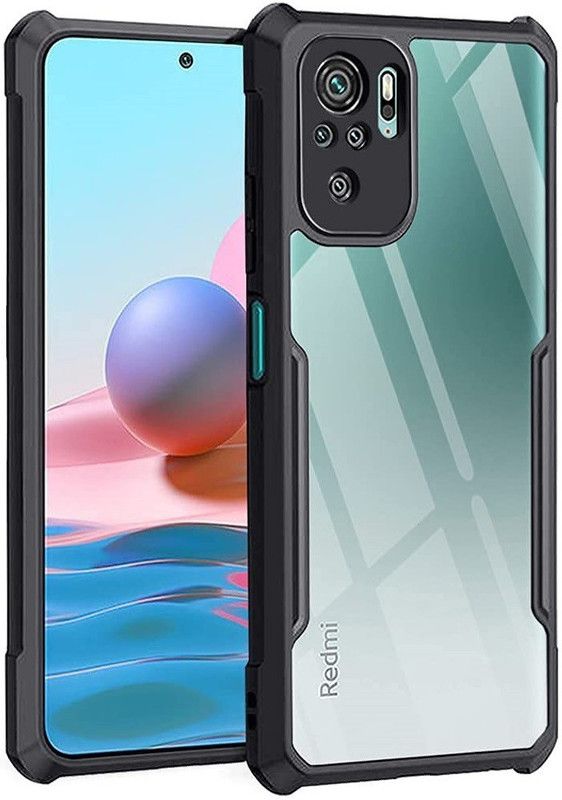 TESPARK Back Cover for Redmi Note 10, Redmi Note 10S  (Black, Grip Case, Pack of: 1)