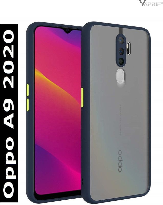 VAPRIF Back Cover for Oppo A9 2020  (Blue, Matte Finish, Pack of: 1)