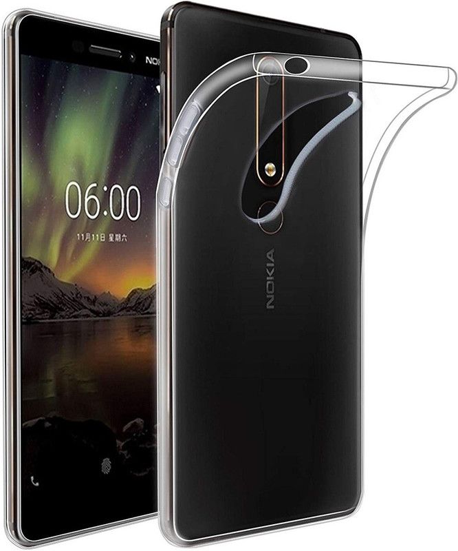 Cooldone Back Cover for Nokia 6.1  (Transparent, Silicon, Pack of: 1)