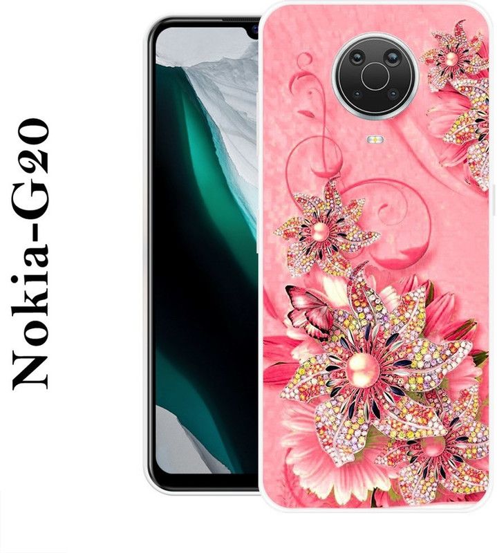 Sswastik Back Cover for Nokia G20  (Pink, Silicon)
