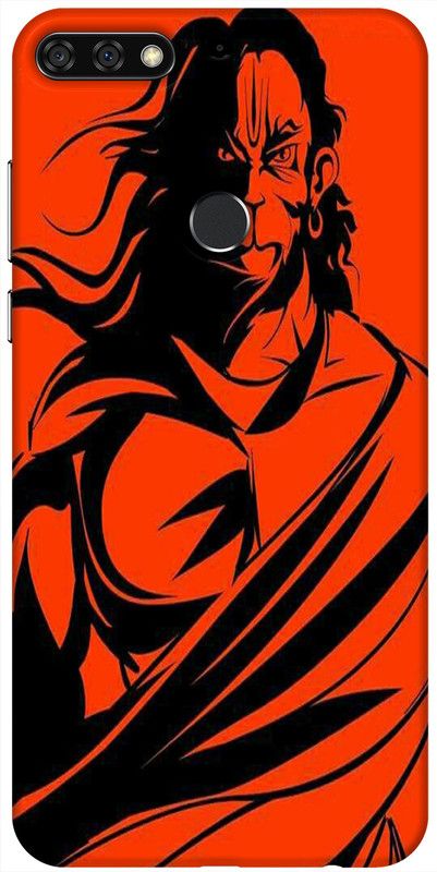 REALKING Back Cover for Honor 7C  (Orange, Black, Grip Case, Silicon)