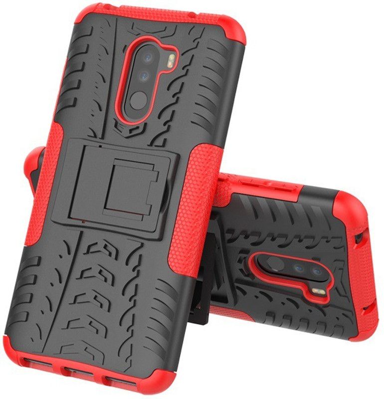 MOBIRUSH Back Cover for POCO F1  (Red, Rugged Armor, Pack of: 1)