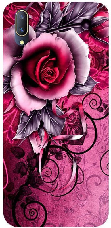 Golden Mask Back Cover for Vivo V11 Pro Red Rose  (Multicolor, Waterproof, Silicon, Pack of: 1)