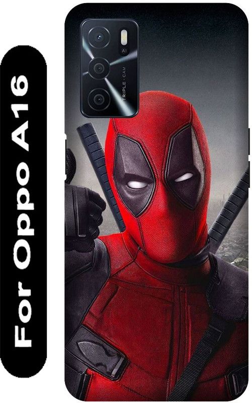 SSMORYA Back Cover for OPPO A16, Deadpool Printed  (Multicolor, Hard Case, Pack of: 1)