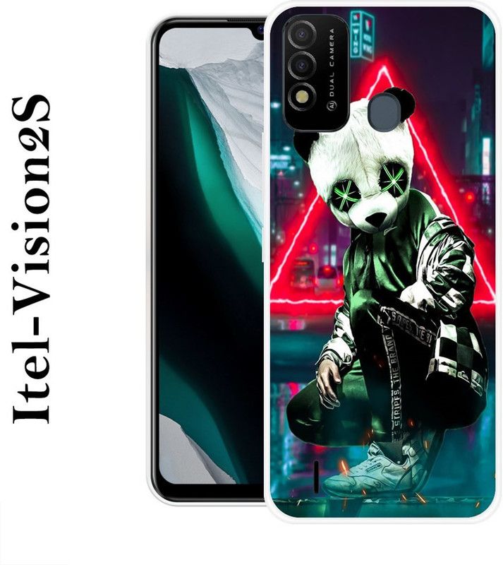 SHIVKUDI Back Cover for Itel Vision 2s  (Multicolor, Grip Case, Silicon)
