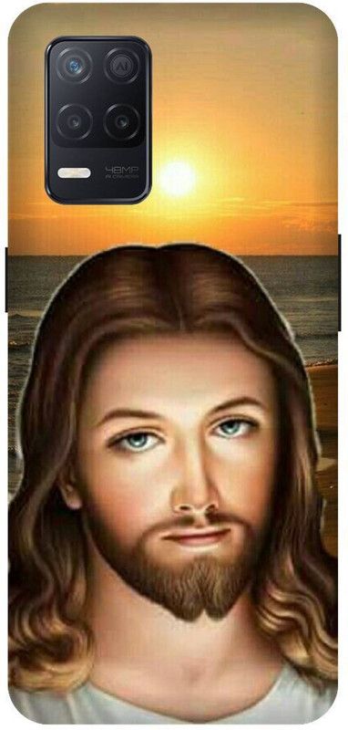 PHONE WALEY.COM Back Cover for Realme 8 (5G) , RMX3241 ,Jesus Church Christian  (Yellow, Hard Case, Pack of: 1)