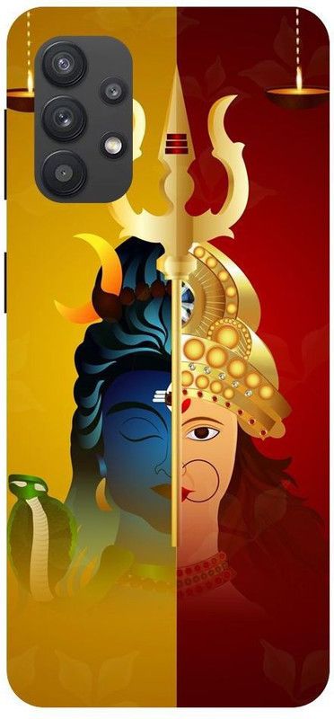 Wall Art Back Cover for SAMSUNG GALAXY M32 (5G) Shiv Parvati, Lord Shiva, Mahakaal Printed  (Multicolor, Dual Protection, Pack of: 1)