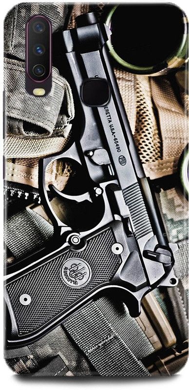 MP ARIES MOBILE COVER Back Cover for Vivo Y17, vivo 1902,gun,pistol,bandook,ak47,rifel,pubg,bullets,  (Multicolor, Hard Case, Pack of: 1)