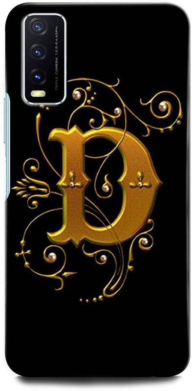GRAFIQE Back Cover for Vivo Y20A V2101 D, D LETTER, D ALPHABET, D DESIGN  (Multicolor, Shock Proof)