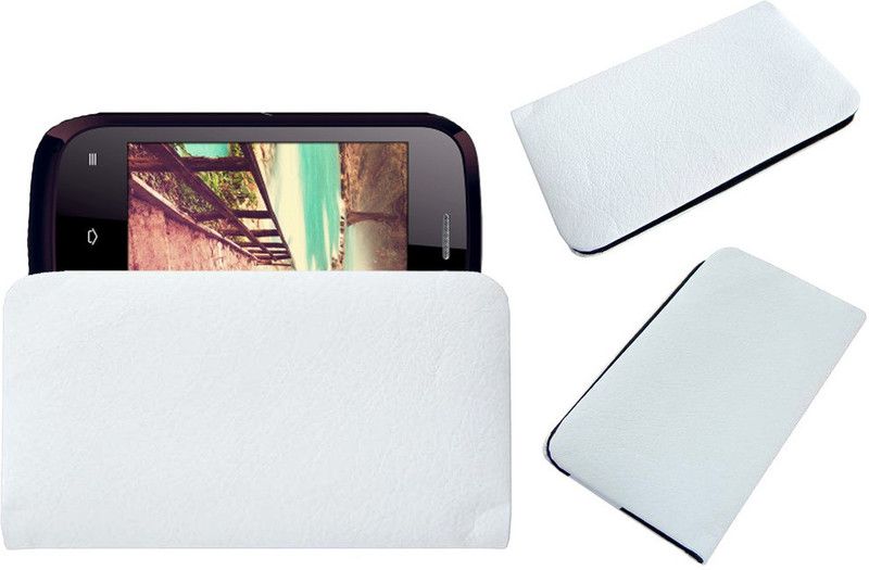 ACM Pouch for Iball Andi 3.5kke Winner  (White, Cases with Holder, Pack of: 1)
