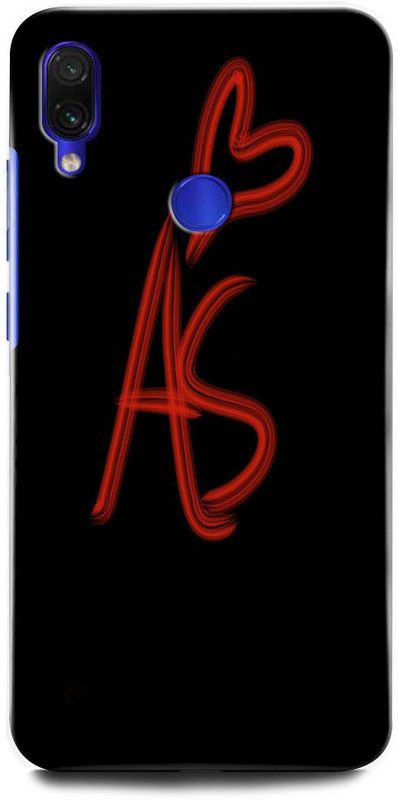 INTELLIZE Back Cover for Redmi Note 7 MZB7263IN A LOVE S, S LETTER, A LETTER, AS ALPHABET  (Multicolor, Hard Case)