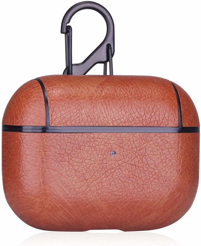 Dr. Vaku Front & Back Case for Apple AirPods Pro (2019 Released) Vintage leather Hook Case  (Brown, Cases with Holder)