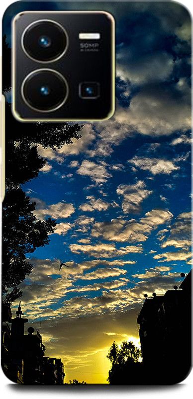 ORBIQE Back Cover for Vivo Y35 V2205 SKY, NIGHT, TREE, NATURE, HAPPY  (Multicolor, Hard Case, Pack of: 1)