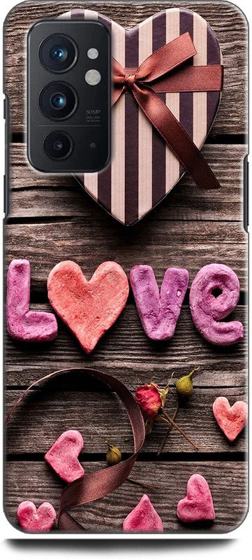 WallCraft Back Cover for OnePlus 9RT 5G HEART, WOODEN HEART, LOVE, WOOD, ABSTRACT ART  (Multicolor, Dual Protection)
