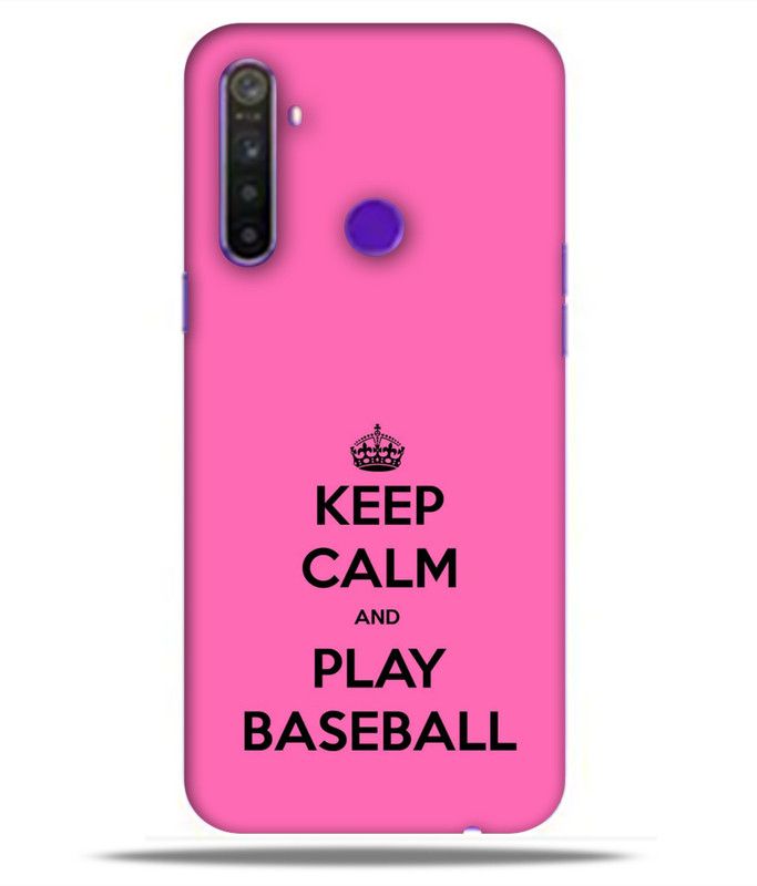 LETAPS Back Cover for Realme 5 / Realme Narzo 10  (Pink, Black, Hard Case)