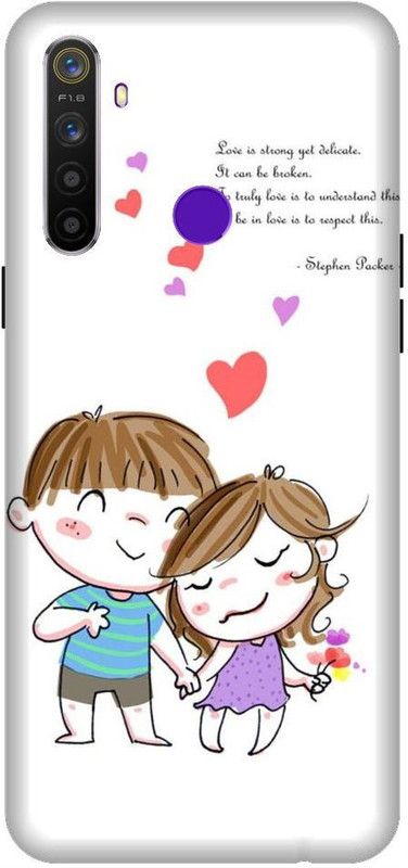 Vinsmoke Back Cover for Realme 5 Love, Cute, Love cover, Love you, Heart  (Multicolor, Shock Proof, Pack of: 1)