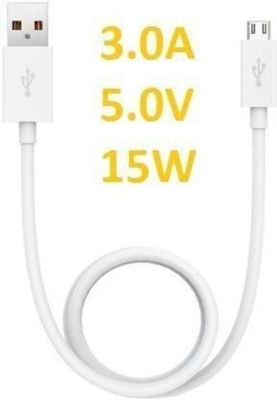 Gadget Zone Micro USB Cable 1 m 1 Meter Long Tough Unbreakable Micro USB Cable  (Compatible with Mobile, White, One Cable)