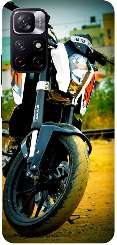 DIKRO Back Cover for REDMI Note 11T 5G, KTM, DUKE, BIKE, LOVER  (Yellow, Hard Case, Pack of: 1)
