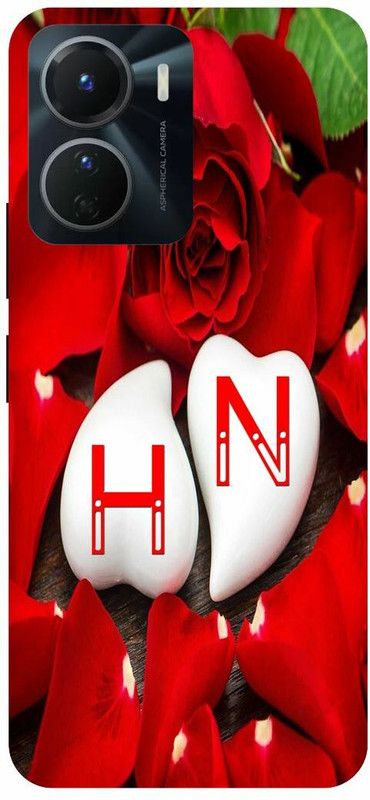 COVERJET Back Cover for VIVO Y16-H- N- NAME- LETTER- LOVE- PATTERN  (Red, Hard Case, Pack of: 1)