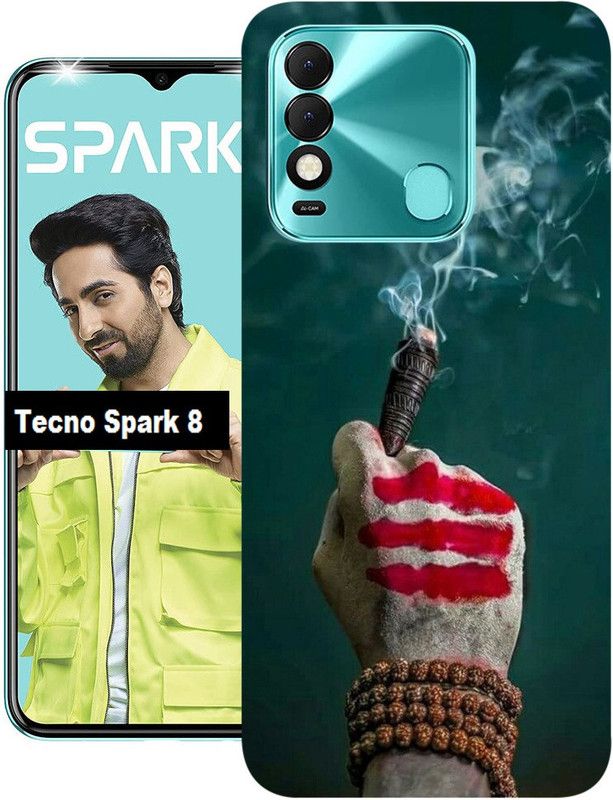 Anami Back Cover for Tecno Spark 8  (Green, Dual Protection, Silicon, Pack of: 1)