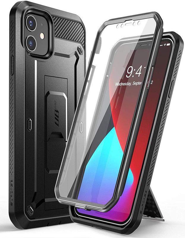Supcase Front & Back Case for Apple iPhone 12 Mini  (Black, Hard Case)