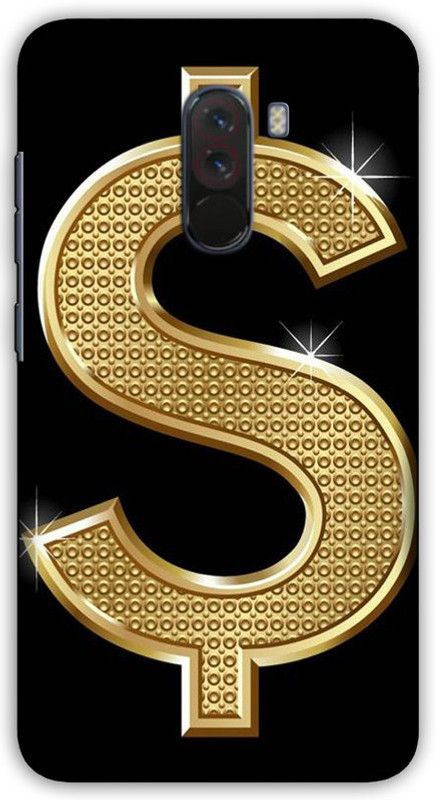 artocus Back Cover for POCO F1, POCO F1 S letter , dollar sign Printed Back Cover  (Multicolor, Hard Case, Pack of: 1)