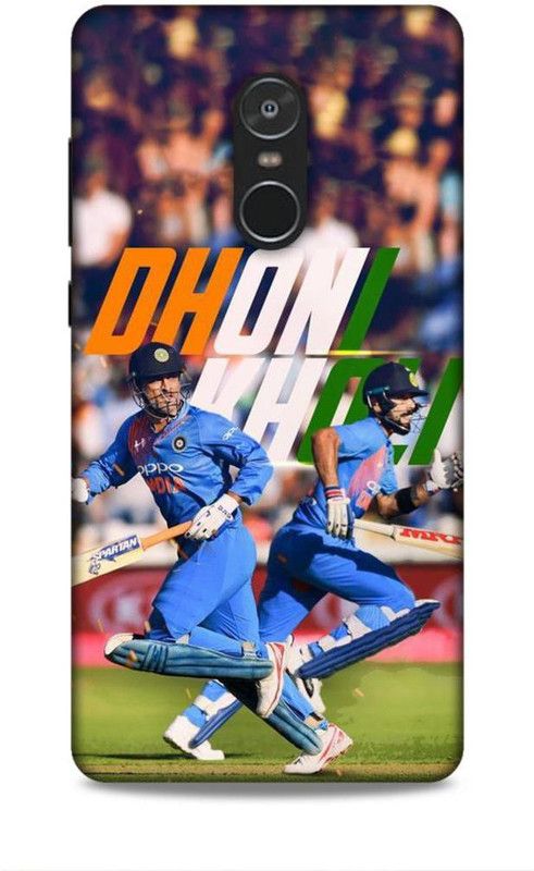 MAPPLE Back Cover for Redmi Note 4 (MSD / Dhoni / Kohli / Indian Team / Cricket / India)  (Black, Hard Case, Pack of: 1)