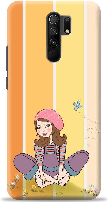 Loffar Back Cover for Poco M2  (Orange, Shock Proof)