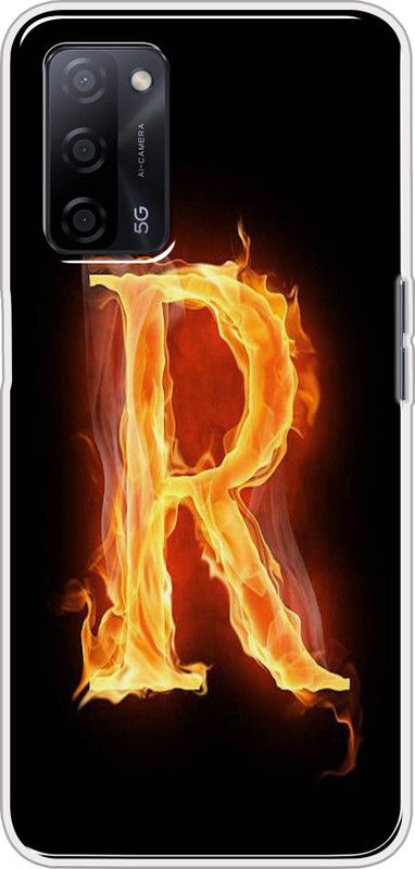 Cooltrend Back Cover for Oppo A53s  (Black, Orange, Flexible, Silicon, Pack of: 1)