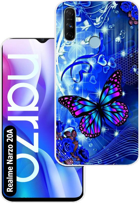 Goldista Back Cover for Realme Narzo 20A, Realme Narzo 10A  (Blue, Silicon, Pack of: 1)
