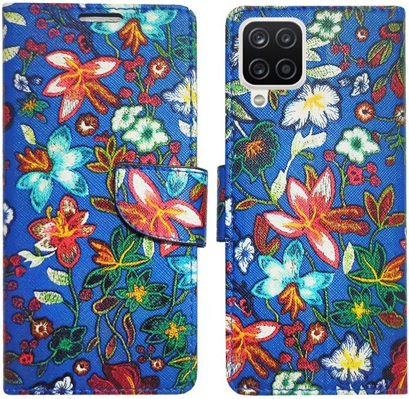 Dhar Flips Flip Cover for Samsung A12, Samsung M12, Samsung F12 in High Quality  (Blue, Pack of: 1)