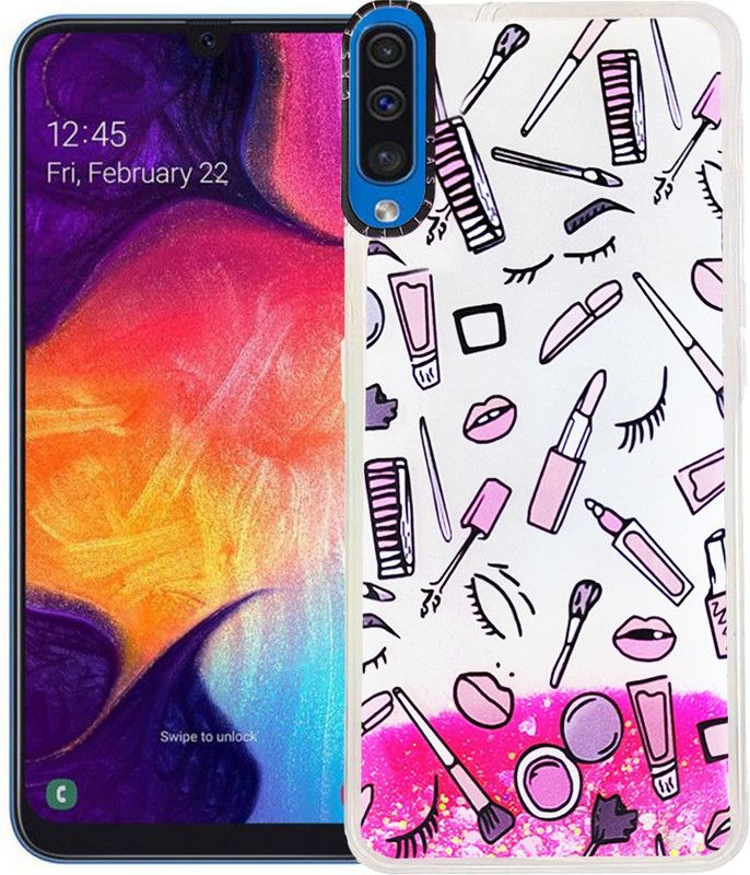 GBAKS Back Cover for VIVO Y17(FULLY GLITTER & LIQUID WITH CAMERA PROTECTOR & PRINTED GIRL ITEM IN THE MIDDLE  (Multicolor, Waterproof, Pack of: 1)