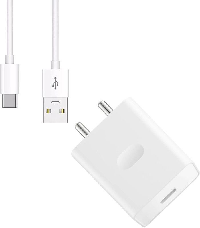 SB 33 W NA 4 A Mobile 33W 4A DASH/VOOC/SUPERDART Charger Made in India Adaptor with Type-C Devices 749 Charger with Detachable Cable  (White, Cable Included)