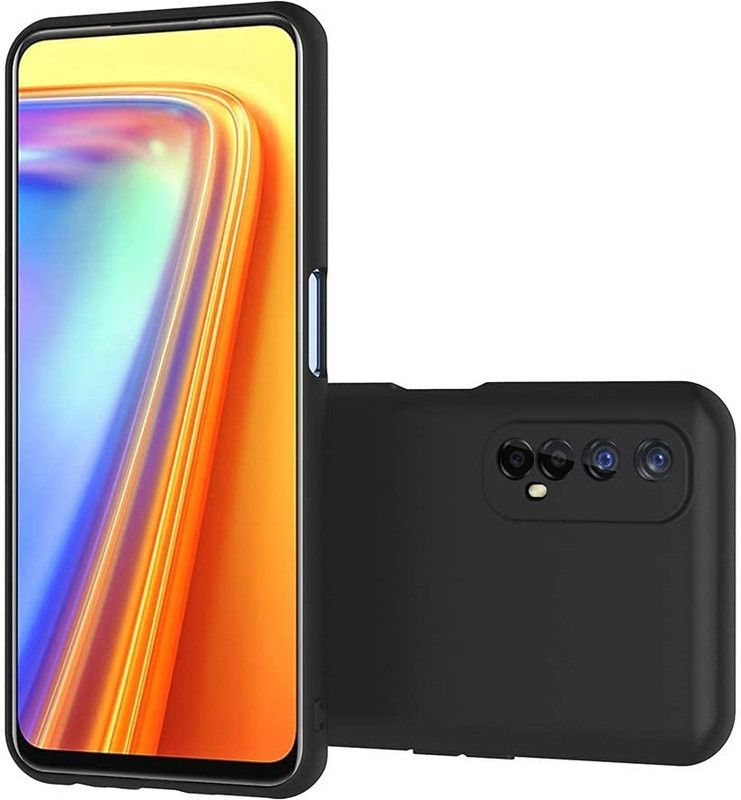 CELLCAMPUS Back Cover for Realme 7  (Black, Grip Case, Pack of: 1)
