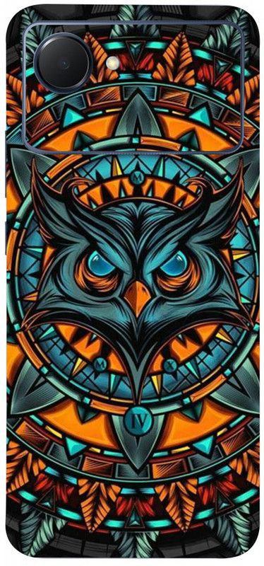 LAMHA Narzo 50i Prime, narzo 50i prime, Oppo Mobile Skin  (Ultra Super Mighty Owl Wrap Sticker With High Matte Finish.)