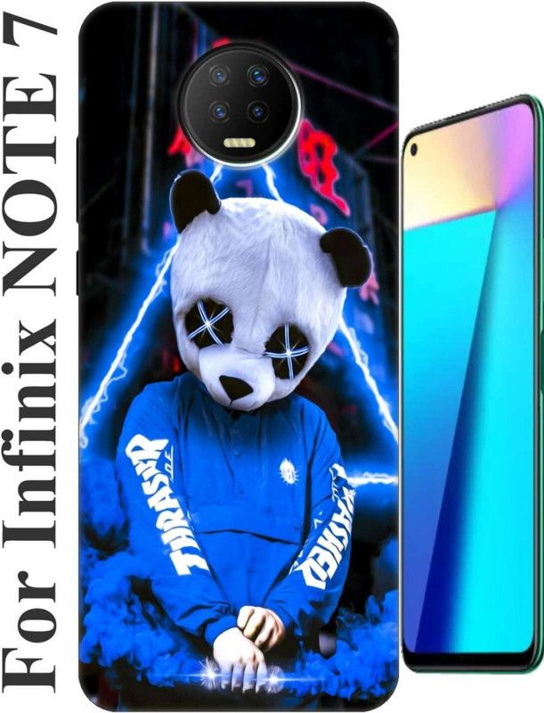 stroxy Back Cover for Infinix Note 7 2646  (Blue, Anti-radiation, Silicon, Pack of: 1)