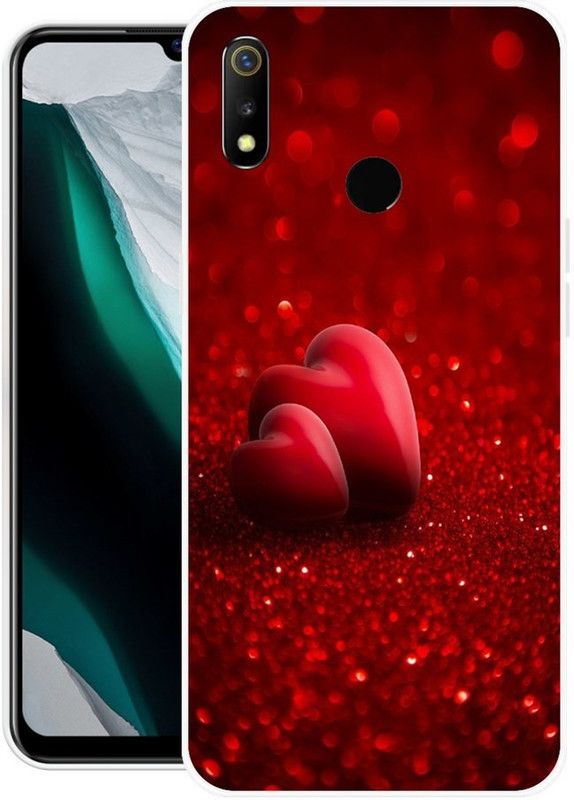 PAEDICON Back Cover for Realme 3, Realme 3i  (Red, Grip Case, Silicon)
