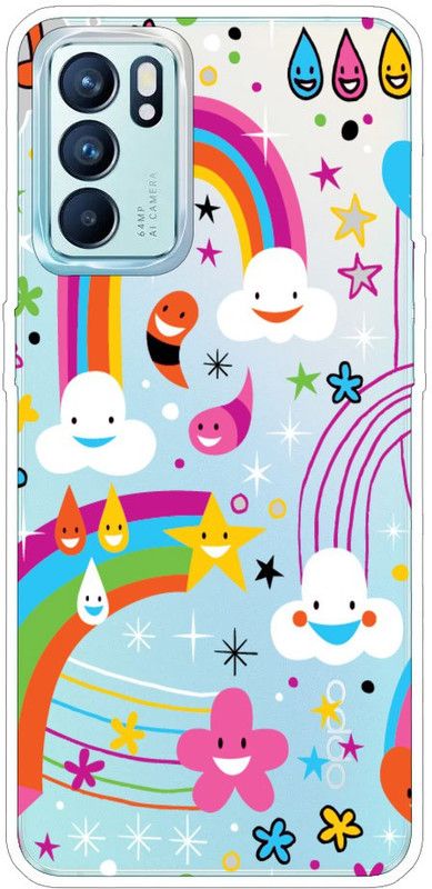 Gabroo Back Cover for OPPO Reno6 5G, Reno 6 5G  (Multicolor, Grip Case, Silicon, Pack of: 1)