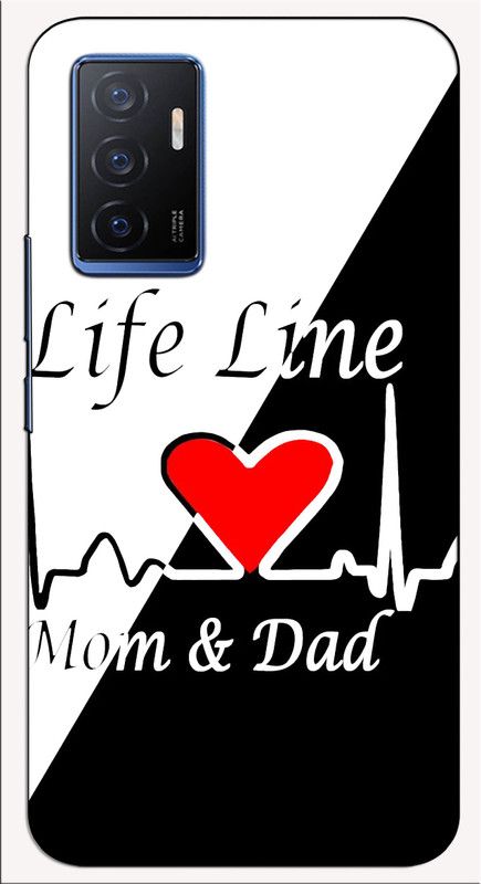 iprinto Back Cover for Vivo V23E 5G,V2126 Mom And Dad Love Back Cover  (White, Hard Case)