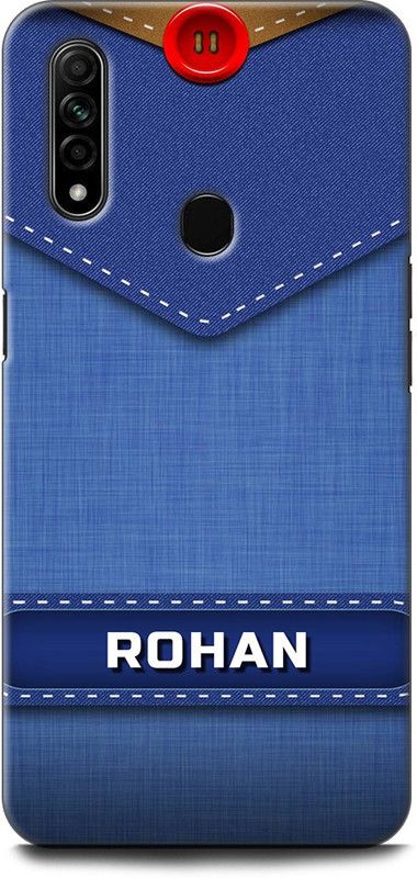 WallCraft Back Cover for OPPO A31, CPH2015 ROHAN NAME, R LETTER, BLUE, JEANS, ALPHABET, DESIGN  (Multicolor, Dual Protection, Pack of: 1)