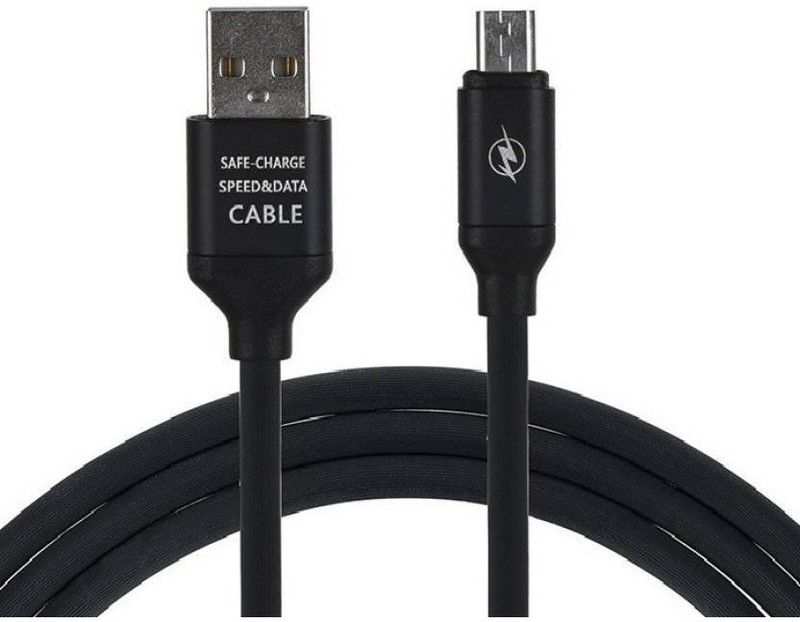 GIPTIP Micro USB Cable 1.3 m 1.30 Meter All Smartphone Ultra Fast Charging 2.1 Amp  (Compatible with All Android and Other Micro USB Supported Devices, Black, One Cable)