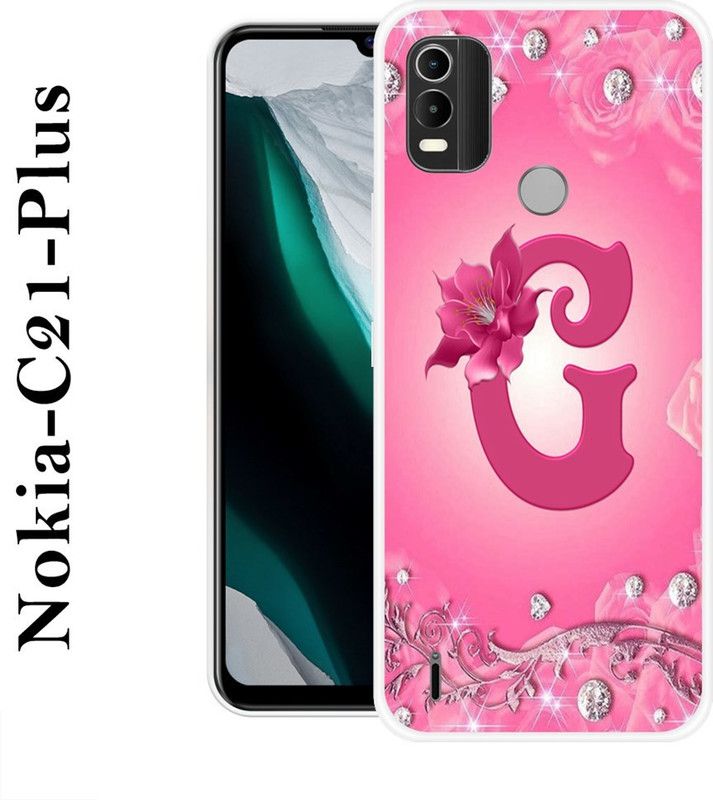 KUDI Back Cover for Nokia C21 Plus  (Pink, Grip Case, Silicon)