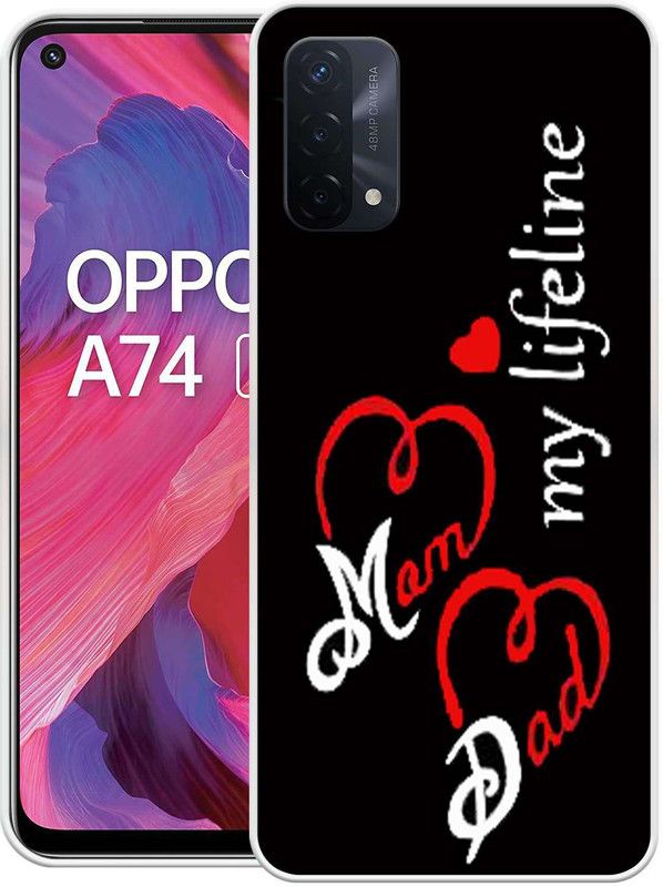 PAEDICON Back Cover for OPPO A74  (Black, Grip Case, Silicon, Pack of: 1)