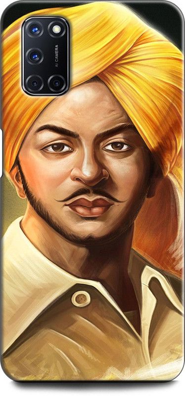 INDICRAFT Back Cover for OPPO A52, CPH2061 BHAGAT SINGH, FREEDOM FIGHTER, INDIAN, NATIONAL  (Multicolor, Shock Proof, Pack of: 1)