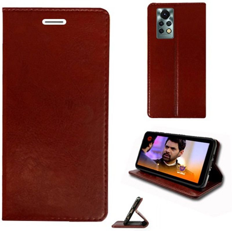 Mxkart Flip Cover for Infinix Note 11s  (Brown)