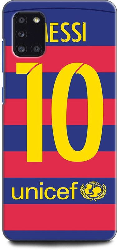 Afterglow Back Cover for SAMSUNG Galaxy A31 MESSI JERSEY, BARCELONA, FOOTBALL, MESSI, JERSEY  (Multicolor, Shock Proof, Pack of: 1)