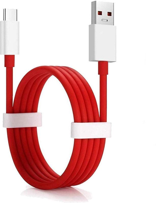 AMUNGUSS USB Type C Cable 1 m Dash Type-C Fast Charging Mobile Data Cable Red  (Compatible with Oneplus 6T / 6/ 5T /5 / 3T / 3, Red, One Cable)