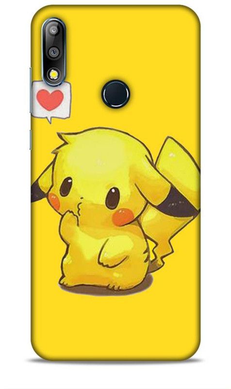 MAPPLE Back Cover for Asus Zenfone Max Pro M2 (Pikachu /Cartoon / Pokemon)  (Yellow, Hard Case, Pack of: 1)