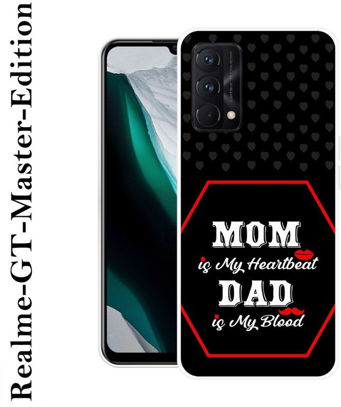 REALKING Back Cover for Realme GT Master Edition  (Black, White, Grip Case, Silicon)