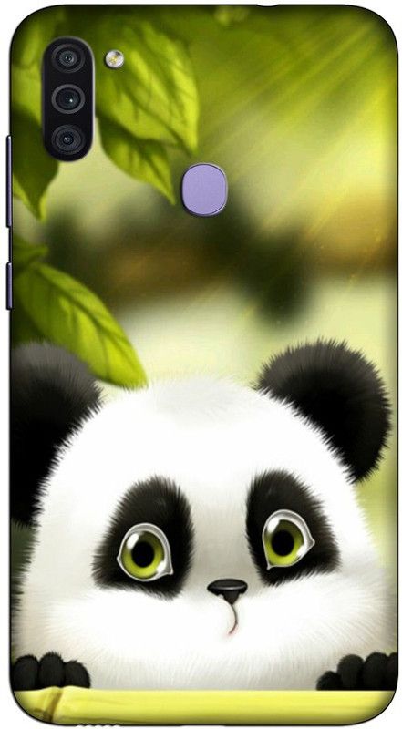 CROKIAN Back Cover for Samsung Galaxy M11 Panda Back Cover  (Multicolor, Hard Case, Pack of: 1)